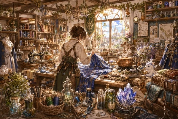 The workshop of a crafting otaku obsessed with processing monster materials
