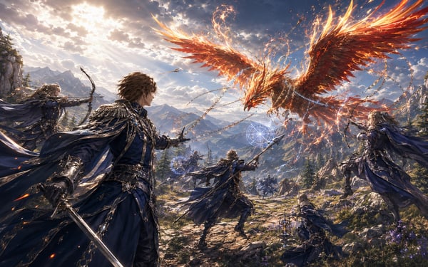 Defeating the Fire-Breathing Bird and collecting materials