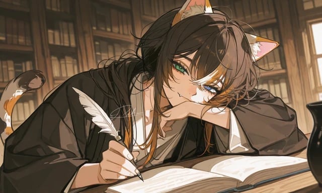 Calico Cat Young Man
