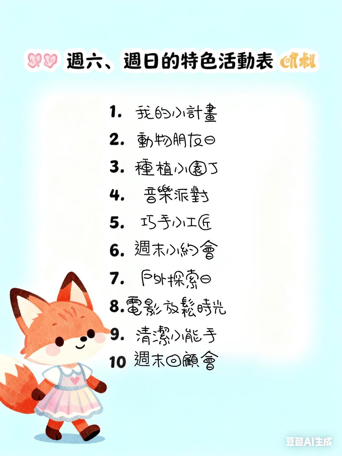 周末周日时间表