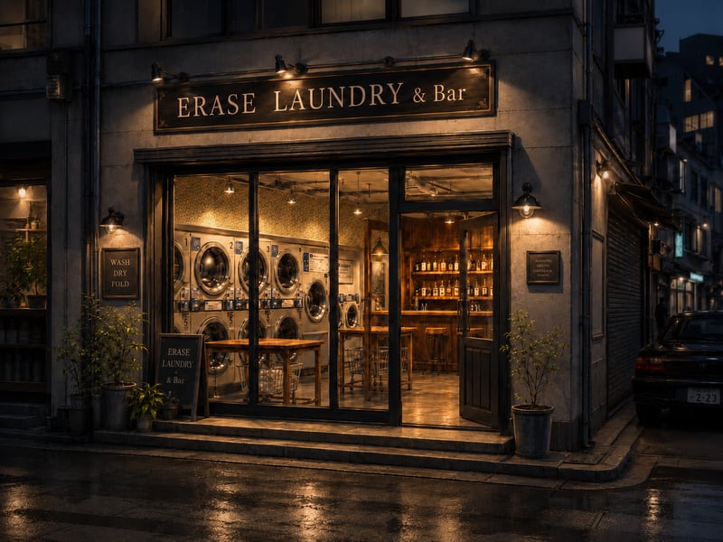 Exterior of the laundry
