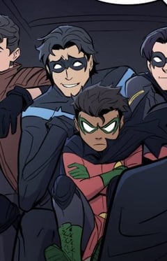 Dick Grayson, Damian Wayne, Jason Todd, Tim Drake