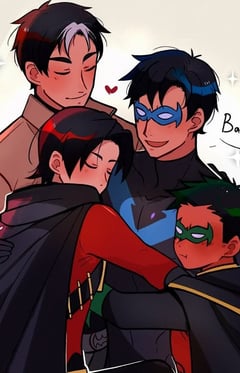Damian, Drake, Jason, Dick