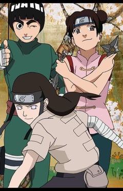 Rock Lee, Neji Hyuga, and Tenten