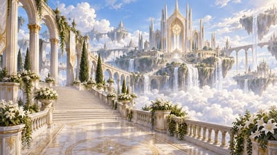 Paisaje del Reino Celestial Elastial