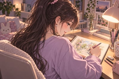 연애 이야기만큼, 유리 자신의 하루도 이어진다.