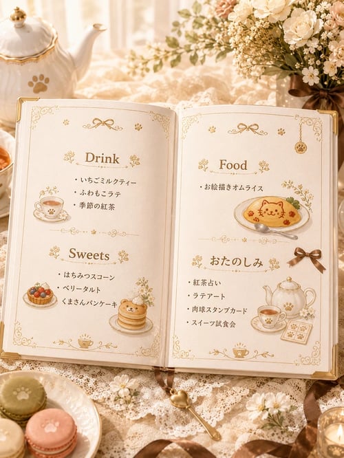 Moftea Menu Book Inside