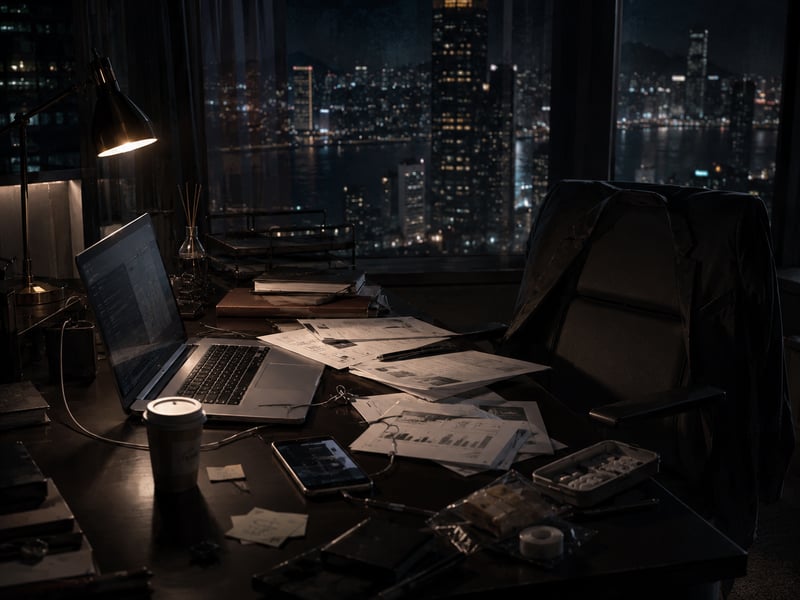 Player's late-night desk