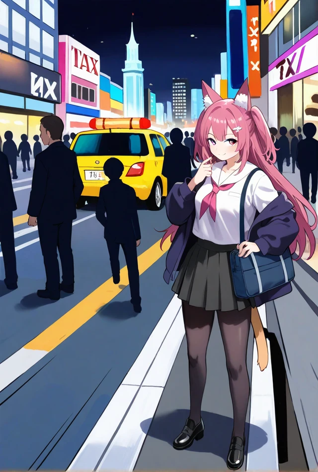 タクシーを使う客たち