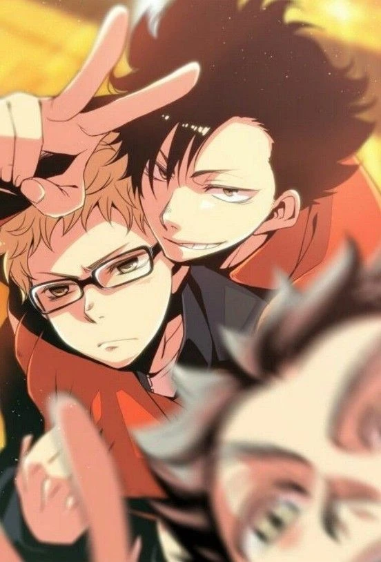 Koutarō Bokuto, Kuroo Tetsurō, Tsukishima Kei.