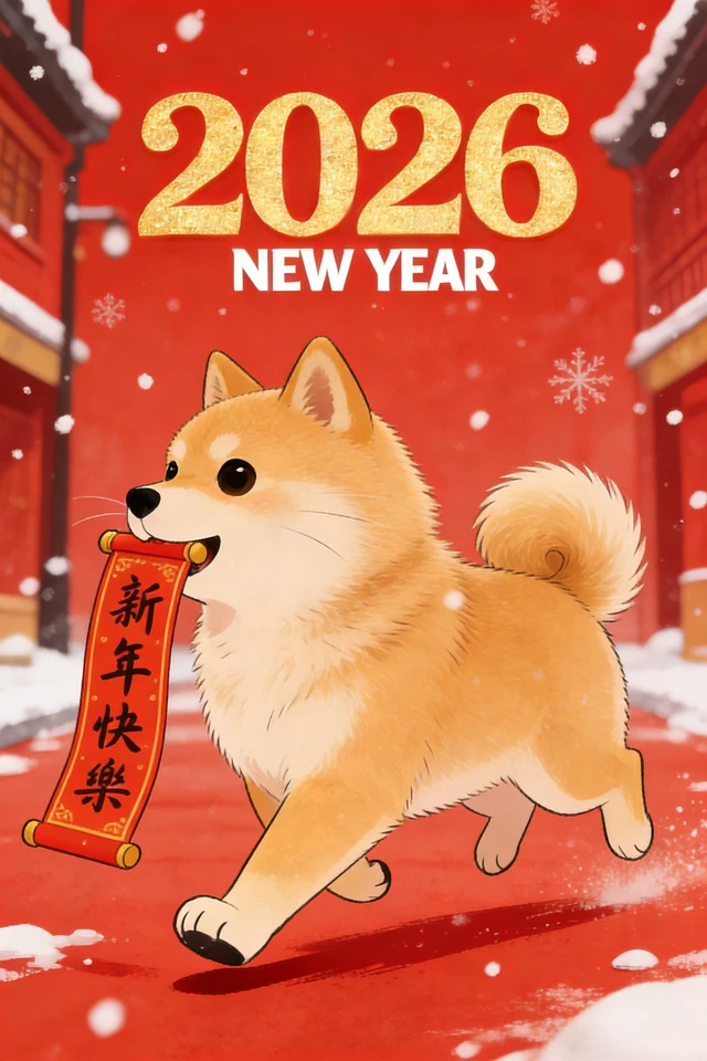 柴犬小吉，新春報喜！