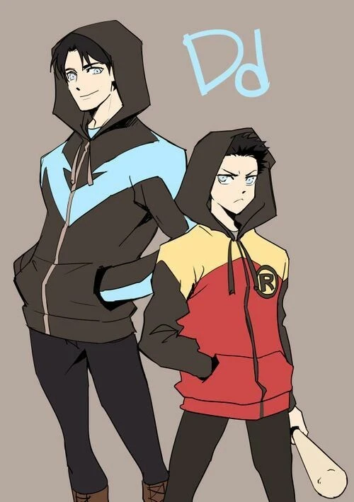 Dick Grayson and Damian Wayne