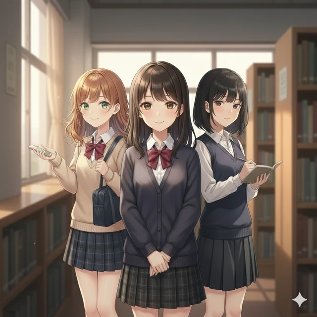 放課後の教室、隣の少女