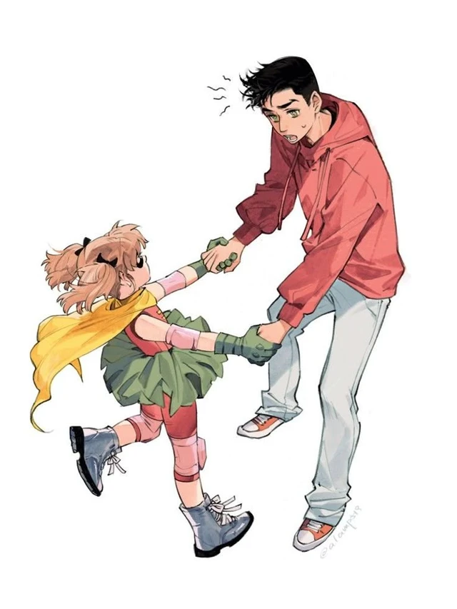 Damian Wayne and Elizabeth Marston