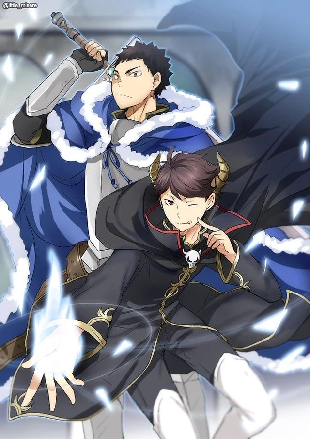 Hajime Iwaizumi and Tooru Oikawa