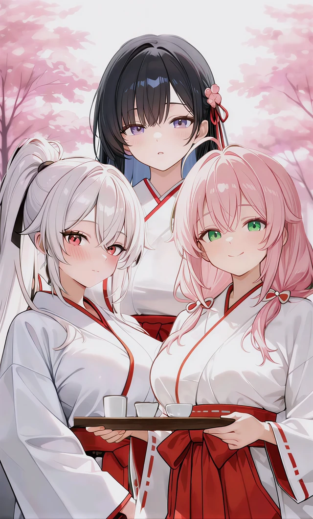 櫻花神社的巫女三姊妹