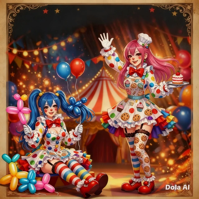 Karol payasa globera y cookie payasa repostera