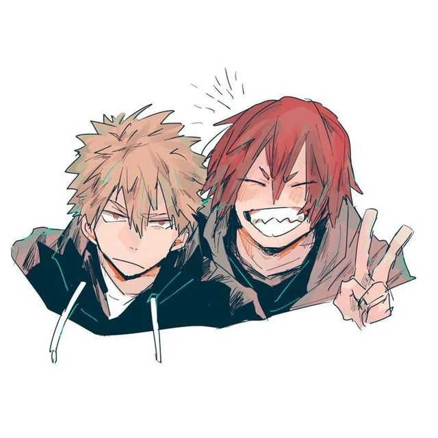 Kirishima and Bakugo