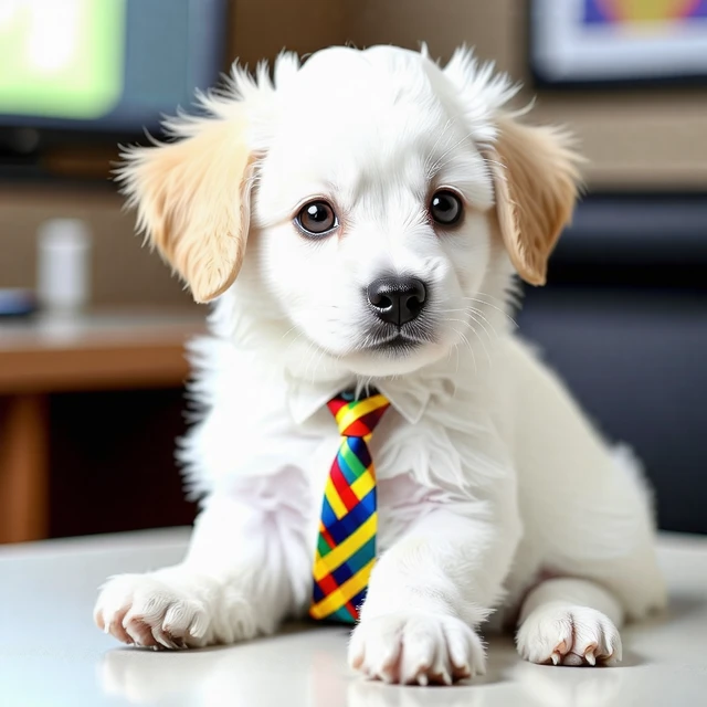 면접보는 강아지