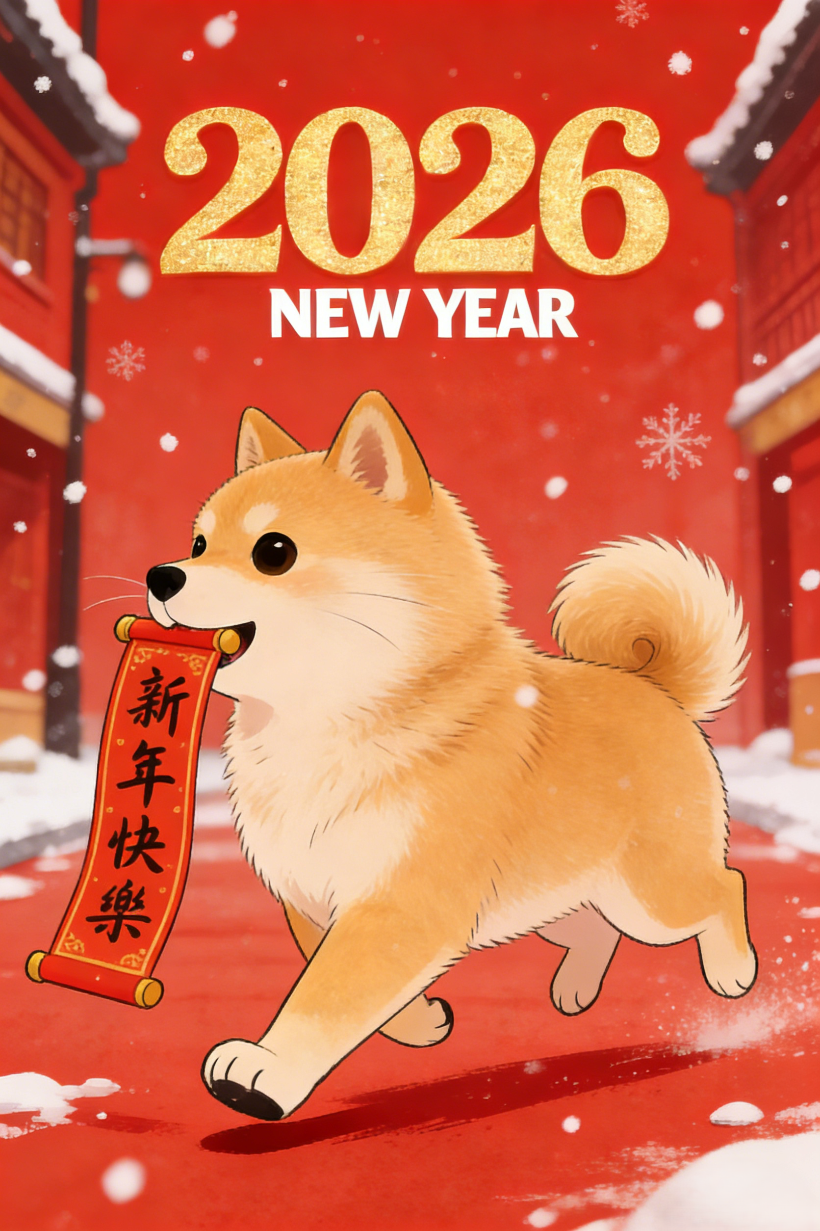Shiba Inu Kichi, announcing good news for the New Year!