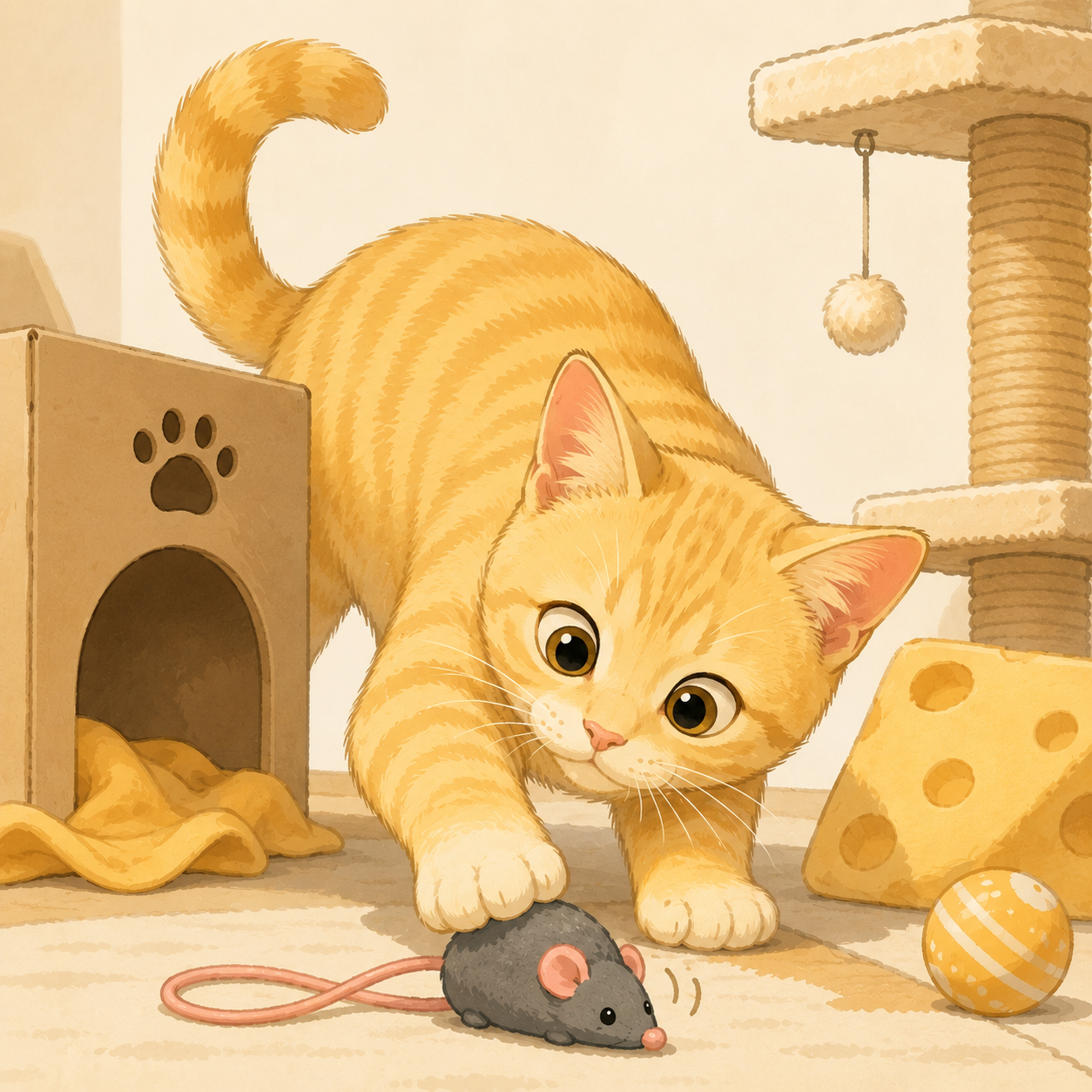 Find the hidden cat in the house