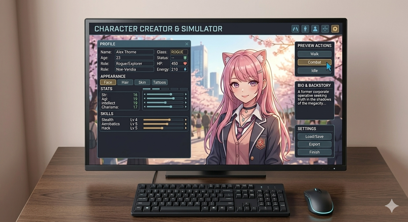Character Generation Simulator