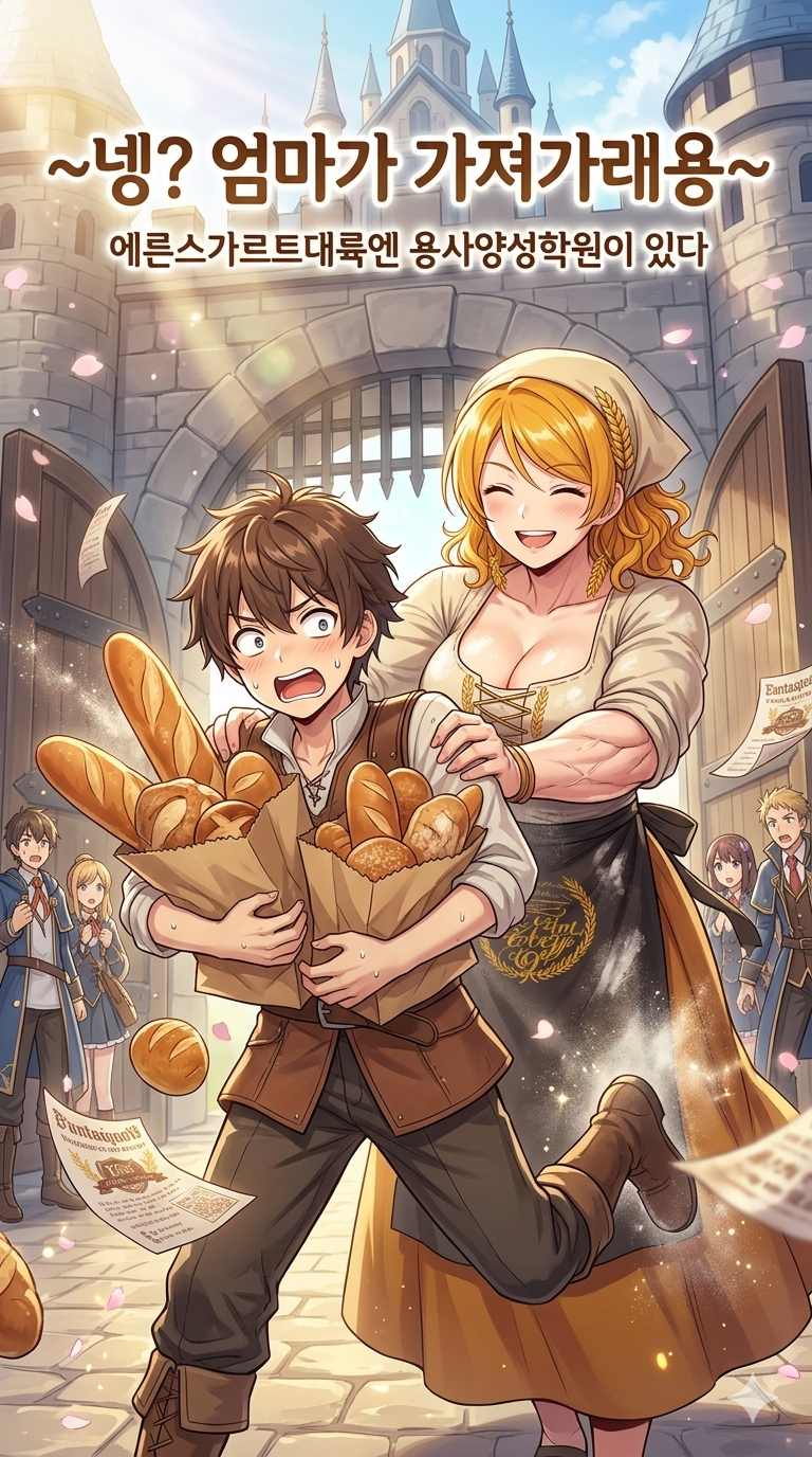 Huh? Mom told me to take it~ On the continent of Ernsgard, there's a hero training academy.