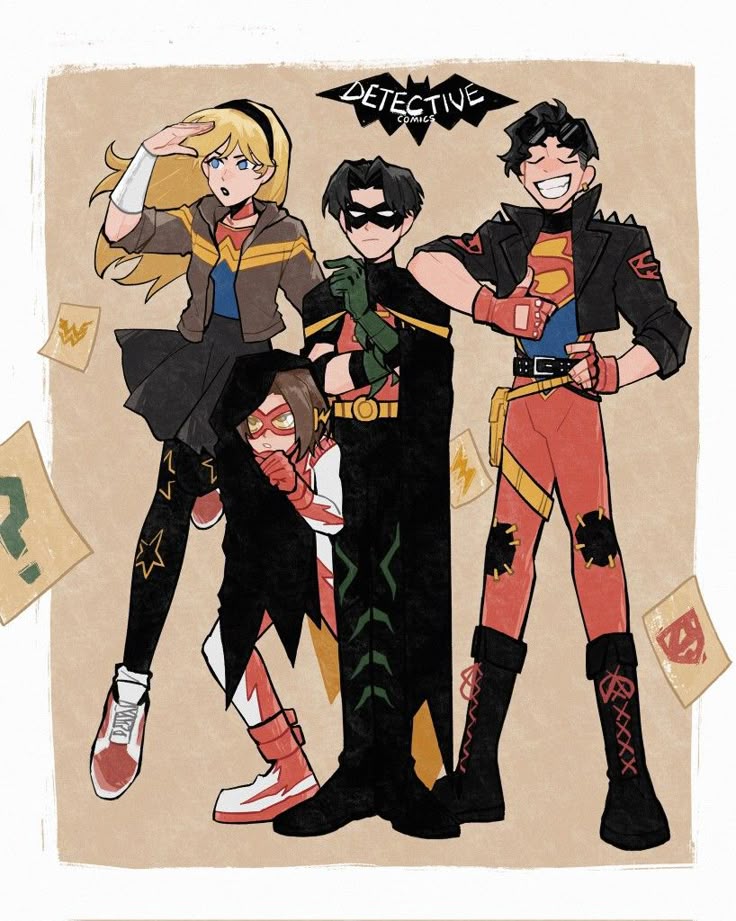 Conner Kent, Cassandra, Tim Drake, Bart Allen